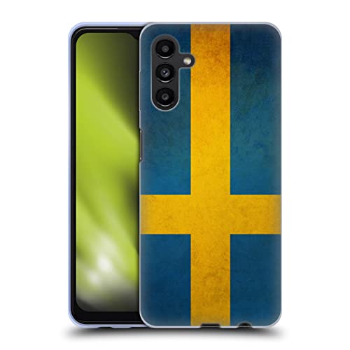 Head Case Designs Sweden Swedish Sverige Flag Vintage Flaggor Mjuk Gel Fodral Skal Kompatibelt med Samsung Galaxy A13 5G (2021)