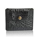 100% cuero auténtico: hecho de 100% suave piel de cocodrilo auténtica, este monedero está cosido y muy cómodo, resistente al desgaste y a los arañazos. Elegante y cómodo de usar.