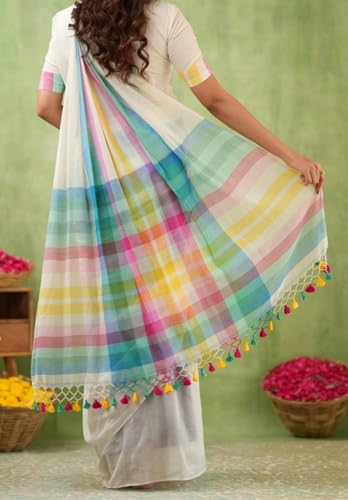Image of Jack & Jini Women's Floral Print Pure Georgette Saree with Blouse Piece | Soft Casual & Festive Drape | Gift for Mother, Wife.