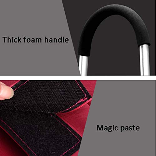 showyow Einkaufswagen mit Rädern Leichter Wagen Faltbarer Wagen aus Aluminiumlegierung Wasserdicht und tragbar – Bild 6