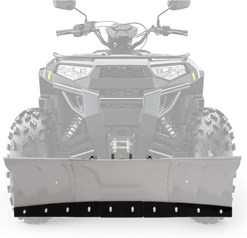 WUTIST Adjustable 48' - 60' Universal Snow Plow Blade for ATV Switchblade Steel Powder Coated Gray & Black