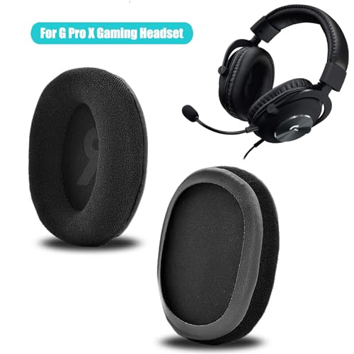 Image of G Pro X Ear Pads Replacement G Pro X Earpads G Pro X 2 Ear Cushions Cups Cover Muffs Parts Accessories Compatible with Logitech G Pro X /G Pro X 2 /G Pro /Pro X /G433 /G233 Gaming Headset.(Velvet)
