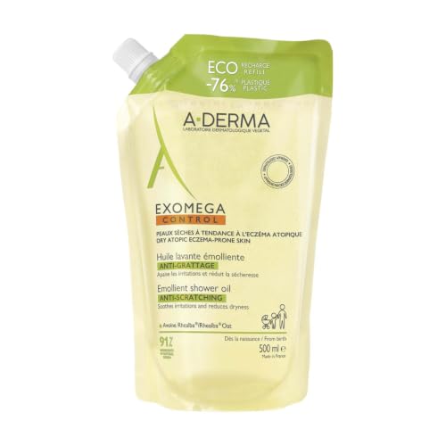 Aceites de ducha | A-Derma Exomega Control Duschöl Nachfüllpackung, 500 Ml Gel De Ducha