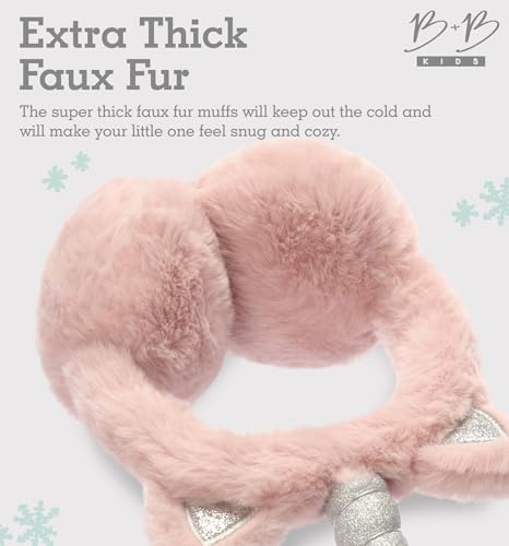 Image of Brook + Bay Kids Ear Muffs - Winter Animal Earmuffs - Cozy Ear Warmers