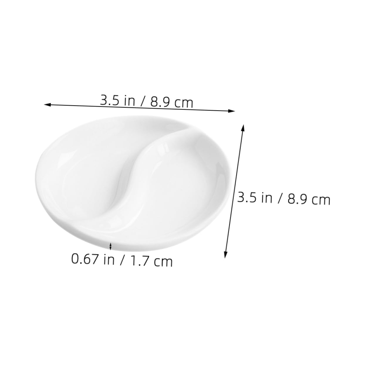 Alipis Kitchen Dishes Stackable Ceramic Sauce Dishes Porcelain Soy Sauce Bowl Compact Serving Bowl Set for Chips Ketchup and Syrup