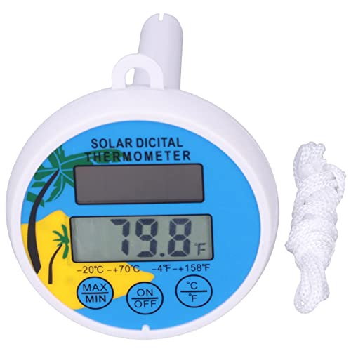 Digitales Solarthermometer, Min/Max-Funktion, Solarbetrieben für Schwimmbäder, Bäder – Bild 3