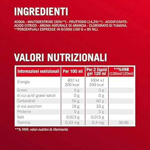 Enervit, Liquid Gel Limone, Gel Energetico Con Maltodestrine, Per Sport Ad Alta Intensità, 30G Di Carboidrati, Tappo Richiudibile, Gusto Limone, Veganok, Senza Grassi, Senza Glutine, 4 Pack Da 60Ml - 6