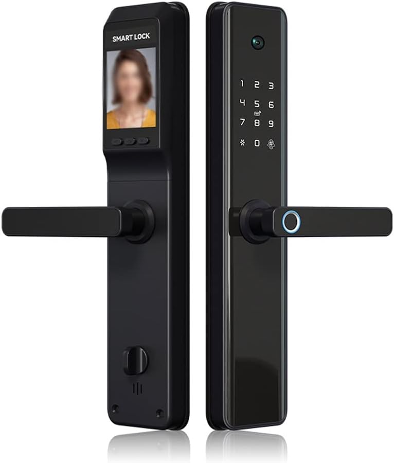 DUYHBAWRS-007 Keyless Security Electronic Digital Phone App Camera Smart Fingerprint Lock Outdoor with(D,Small)