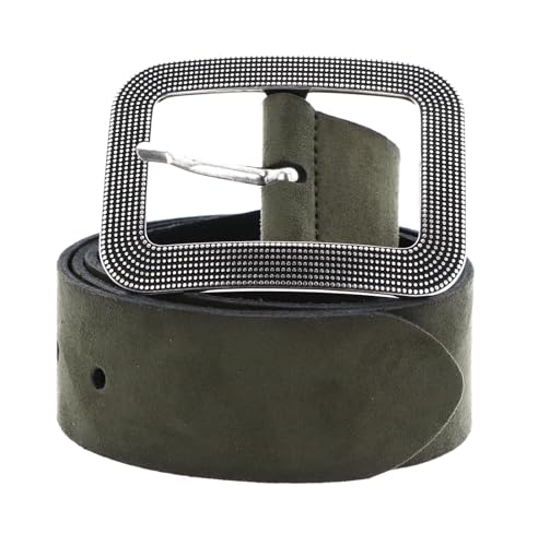 Ceinture Classics Vanzetti olive en suède pour look casual denim