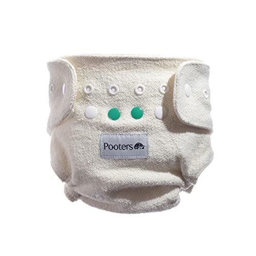 Image of Pooters Fitted Cloth Diaper Inner, Hemp Overnight Diaper, 2 Hemp Inserts, 1 Stay-Dry Insert, Reusable, Durable with Snap Closure, Absorbent, Holds 31 Ounces - One Size (8-40 lbs) - 3 Pack