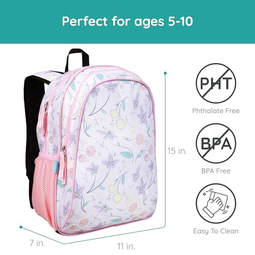 Image of Wildkin JumpOff Jo 15-inch Kids Backpack - Durable, Adjustable, Ideal for School - Fairy Blossom
