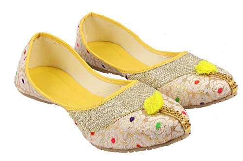 Image of Shree Rajasthani Jaipuri Ethnic Womens Girls Ladies Belly Yellow