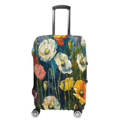 Dark Green Plants Travel Luggage Cover Washable Anti-scratch Suitcase Protector Dustproof Protective Cover Case for Wheeled Luggage Fits 19-32 Inch Luggage