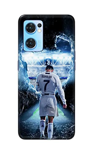 Image of Printed Hard Back Cover Case for Oppo Reno7 5G | Oppo Reno 7 5G Back Cover (Footbal Legend) -702