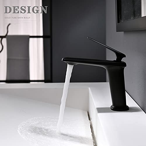 Robinet de lavabo luxe or rose et noir mitigeur moderne design chic