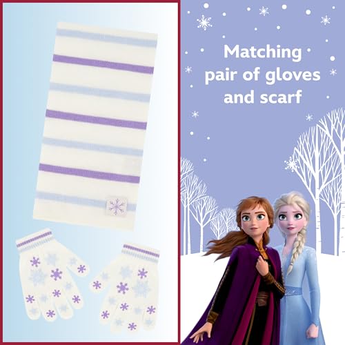 Disney Frozen Girls Toddler Winter, Scarf and Mittens 2-4 Or Frozen Elsa & Anna Hat, Scarves and Kids Gloves Sets 4-74