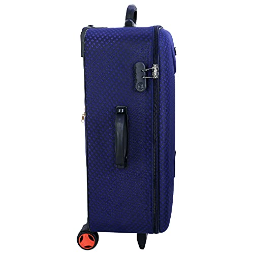 Skyline-TrolleySuitcase-Soft-Shell-Luggage-Antiscratch-Polyester-Speedwheel-Travel-Suitcase-Bag-With-2-Wheels-Navy-Blue-20