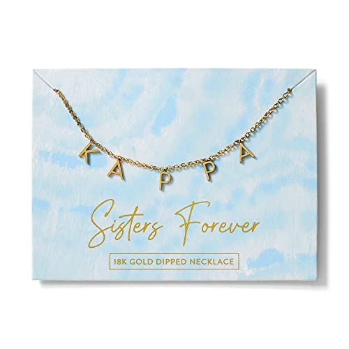 Sorority Shop Kappa Kappa Gamma Necklace — KKG Name Necklace, 18K Gold Plated Sorority Gifts Necklace, Long-Lasting Kappa Kappa Gamma Gifts for Women2