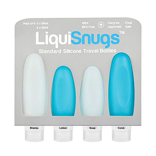 LiquiSnugs Standard - 100% Guaranteed Leak Proof Silicone Travel Bottles For Toiletries - TSA Approved Container. Travel Shampoo Bottles with Adjustable Labels - by TravelSnugs LiquiSnugs Standard - 100% Guaranteed Leak Proof Silicone Travel Bottles For Toiletries - TSA Approved Container. Travel Shampoo Bottles with Adjustable Labels - by TravelSnugs