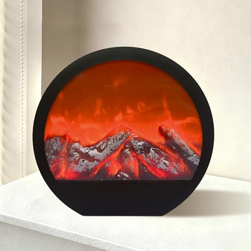 Fireplace Lanterns Decorative, Large Fake Fire Place Light with Realistic