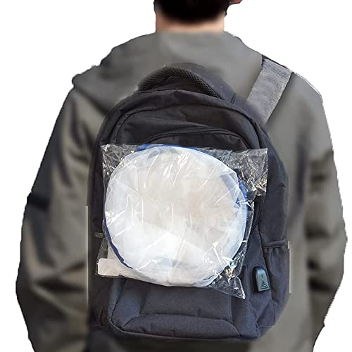 Hopbucan White Antimosquito Cover Mesh Cloth Antimosquito Cover Foldable Pop-Up Travel Mosquito Net for Bed Free Installation-Medium Size - Image 2