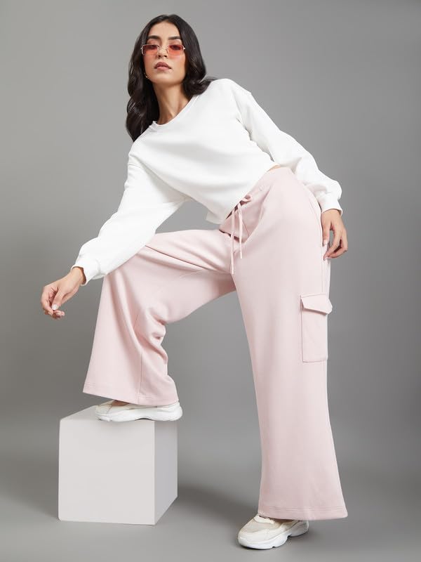 Image of GO COLORS Mostlysane Collection Scuba Cargo Sweatpants for Women | Lightweight, Mid Rise, 4 Pockets