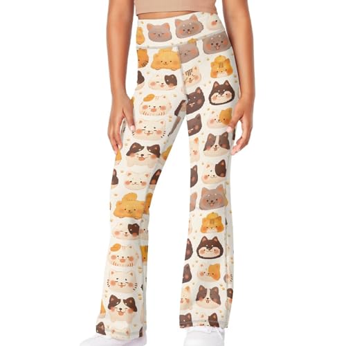 Cat Girls Butterluxe Crossover Flare Leggings Kids High Waist Cross Bell Bottoms Bootcut Lounge Active Yoga Pants3