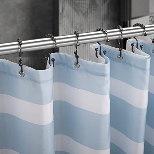Image of Titanker Shower Curtain Hooks Rings, Rust-Resistant Metal Double Glide Shower Hooks for Bathroom Shower Rods Curtains, Set of 12 Hooks - Bronze