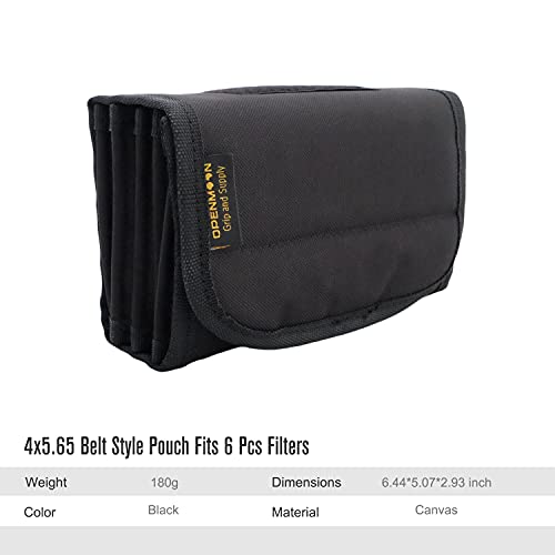 Openmoon Lens Filter Pouch Lens Filter Case 6 Slots For 4 * 5.65 Inch Filter Professional Photography Filter Holder Belt Bag Pouch Water-Resistant And Dustproof #TOP2