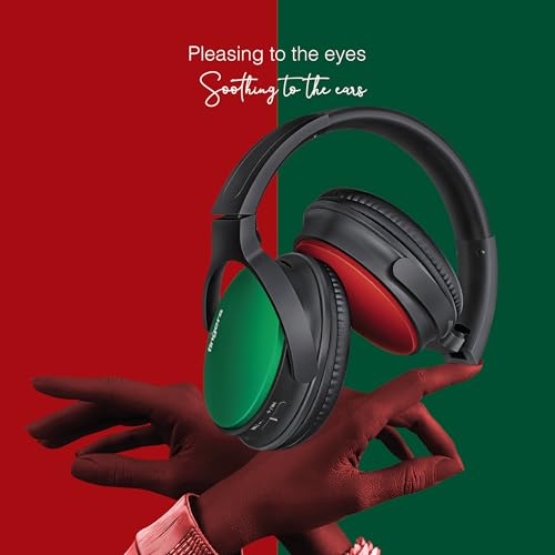 Image of FINGERS Sugar-n-Spice B3 Wireless On-Ear Headset (Contrasting Colour Earcups, India's First - TWS Dual Headphone Pairing Technology, 12-Hour Playtime, Bluetooth | FM | MicroSD | AUX, Make in India)