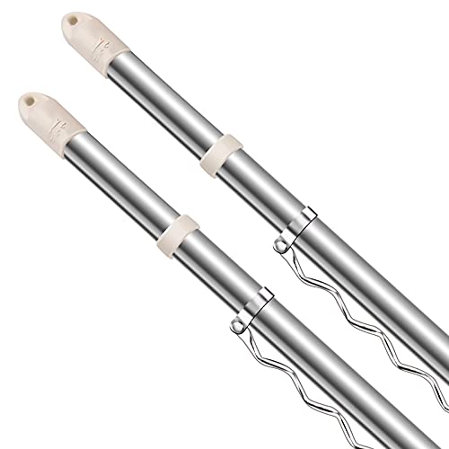 LIBZAKI 伸縮式物干し竿 304ステンレス 長さ2.2m~4.0m 室内屋外どちらでも使える