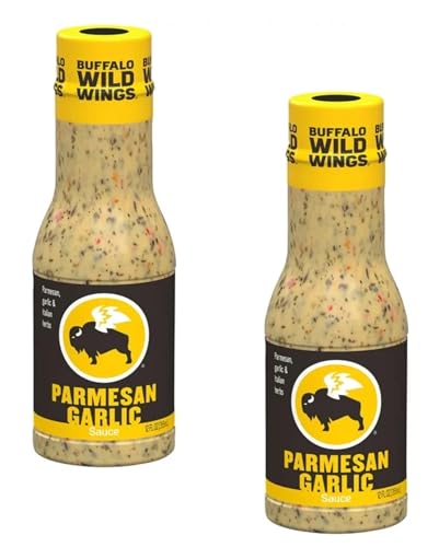 Buffalo Wild Wings Parmesan Garlic Sauce - Pack of 2 - Parmesan Roasted Garlic with Italian Herbs