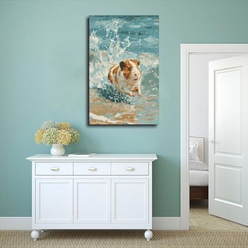 Poster cochon d'inde dans l'eau : idée cadeau originale et design - 4