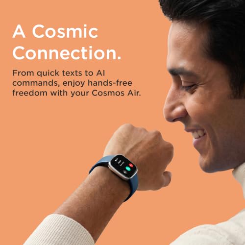 Image of Pebble Cosmos Air 1.73 inch HD Display Smartwatch with Bluetooth Calling & Voice Assistant (Classic Blue)