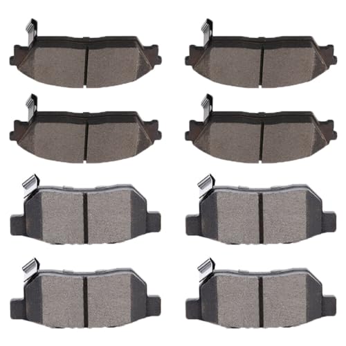 Image of D373 D374 SCITOO Disc Brake Pads Sets Front Semi-Metal Rear Ceramic 8pcs Fit 1988-1989 For Honda For Civic
