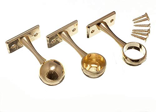 Barres de penderie 19mm lot de 48 avec supports EB pour armoire