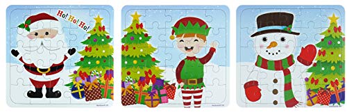 Preisvergleich Produktbild 12 Weihnachten Puzzle - 25 Stück Mini Puzzlespiel - Jungen Mädchen Unisex Partytüten Füllung