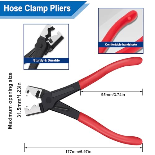 Image of Tnisesm 81Pcs Spring Band Hose Clamps Assortment Kits with Hose Clamp Pliers Silicone Vacuum Hose Pipe Clamp 7mm 9mm 10mm 11mm 14mm 15mm 16mm 18mm Low Pressure Air Clip Clamp