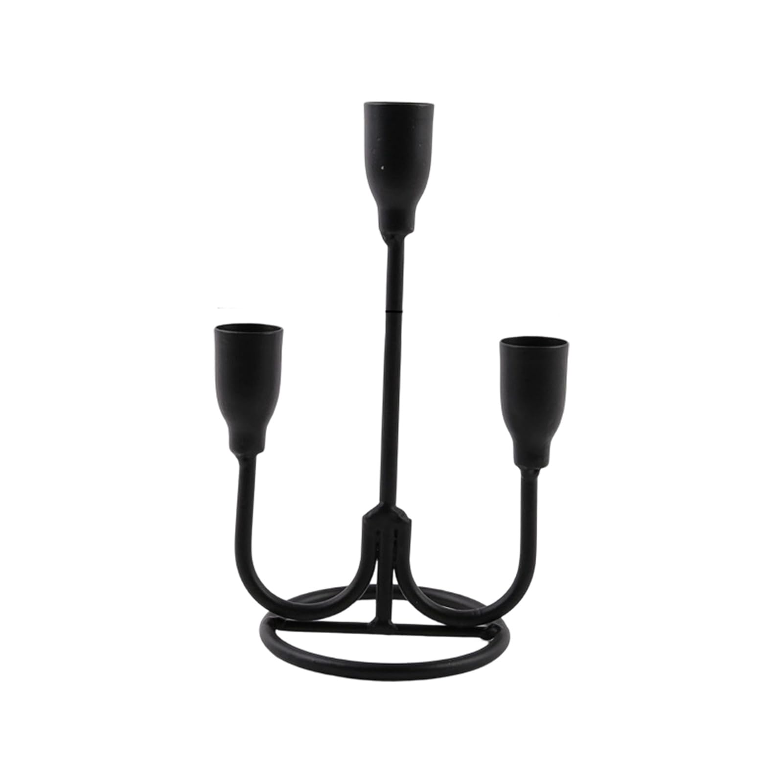 LUCKGONI Elegant 3 Arm Iron Taper Candle Holders Farmhouse Taper Candlestick Candelabra For Romantics Dinner And Home Decors