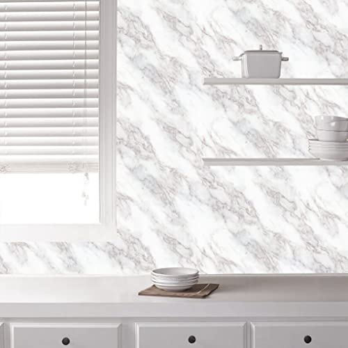 Arthome 43.5 x 305 cm Self-Adhesive Granite Marble Paper, PVC Vinyl Colourful Marble, Waterproof, Oil-proof, Vinyl Paper Cover Furniture, Countertop, Kitchen, Shelf, Washing