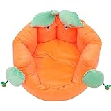 POPETPOP Pet Tent Cat Nest - Cozy Pumpkin Color Cat Sleeping Bed for Small Dogs Puppies and Cats - Comfortable Indoor Pet Bedding for Travel and Relaxation