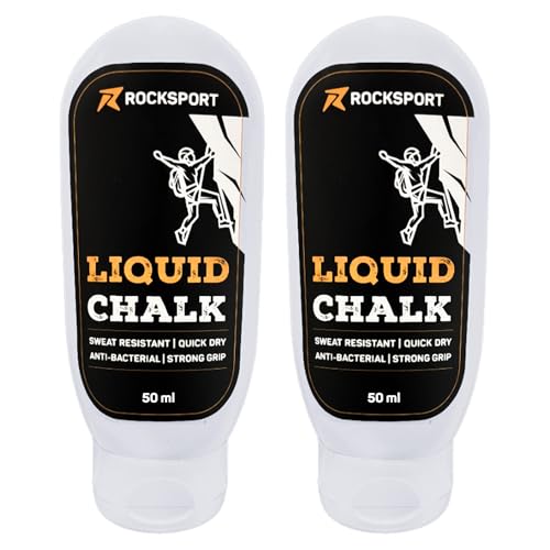 Image of Rocksport Liquid Chalk for Gym, Weightlifting & Climbing - Quick Drying Lifting Chalk | Gym Powder for Grip | Non-Messy Chalk for Gym, Fitness, Crossfit & Calisthenics | 50 ml, Pack of 2