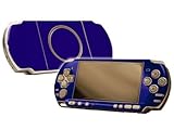 Cobalt Blue Vinyl Decal Faceplate Mod Skin Kit for Sony PlayStation Portable 3000 Console by System Skins