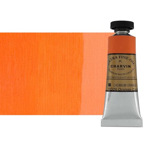 Charvin Extra Fine Oil Paint, Cadmium Orange 20 mL -