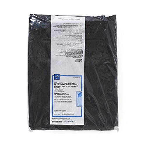 Bolsa para desastres de vinilo negro Medline NON80540W sudario para adultos en pack de 5 unidades