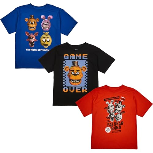 Five Nights At Freddys Character Art 3-Pack Boys Crew Neck Short Sleeve T-Shirt Combo Set