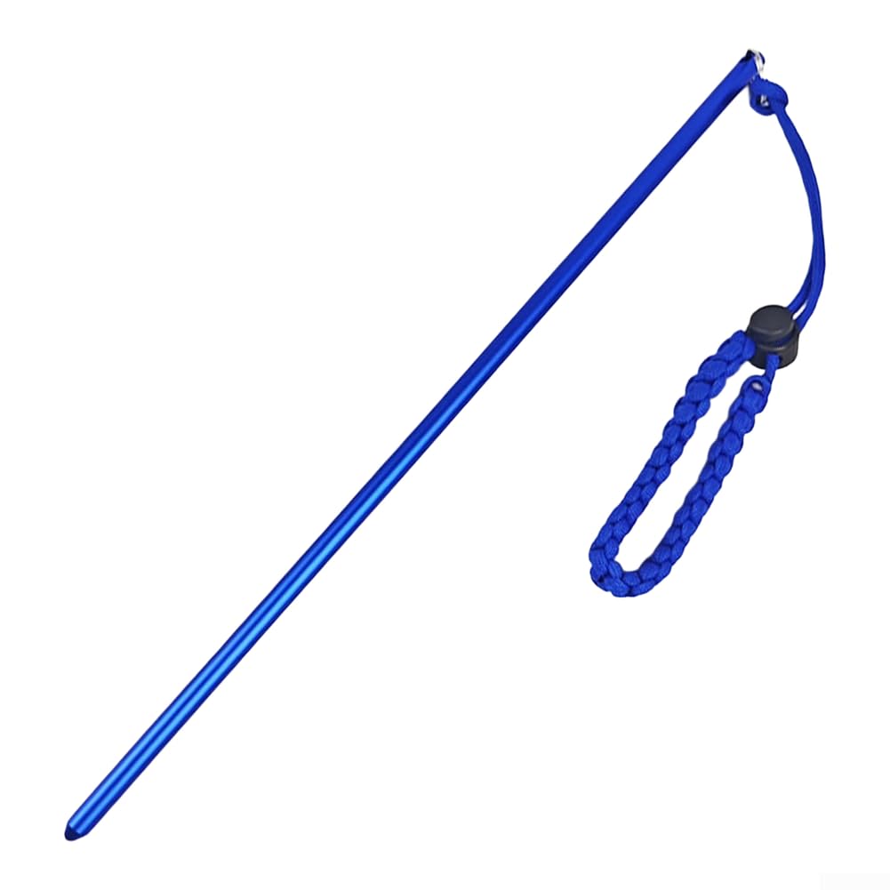Aluminium Alloy Scuba Diving Pointer Rod 35cm with Measurement Scale, Noise Maker & Wrist Lanyard for Underwater Signalling and Marine Life Sizing(Blue)
