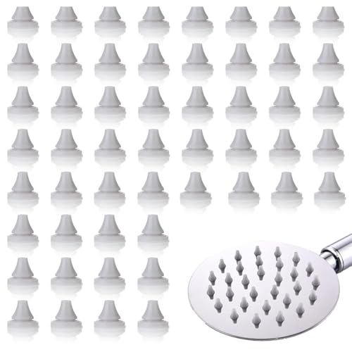 100 Stück Duschkopf Ersatzdüsen, Silikon Duschkopf Düsen Ersatz, Duschkopfzubehör Duschkopf Sprühloch Runde Spitze Duschkopf Silikon Düsensprinkler für Universal Duschdüsen mit 4mm-Löchern