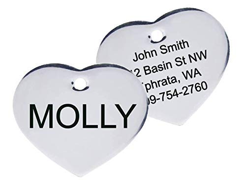 See full amazon price history chart for Antiquestreet Pet Tag in Heart Shape Customized Engraved Metal Cat or Dog Name tag for pet Antiquestreet Pet Tag in Heart Shape Customized Engraved Metal Cat or Dog Name tag for pet (B08WLBYKTZ) Amazon Price History, Amazon Price Tracker