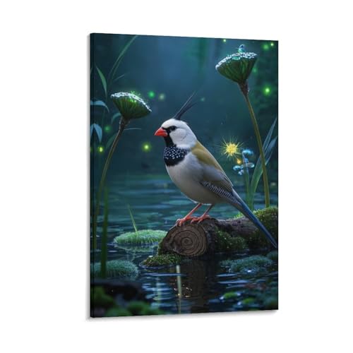 Peintures Sur Toile Zèbre Finch Décoration Murale aux Finitions Précises